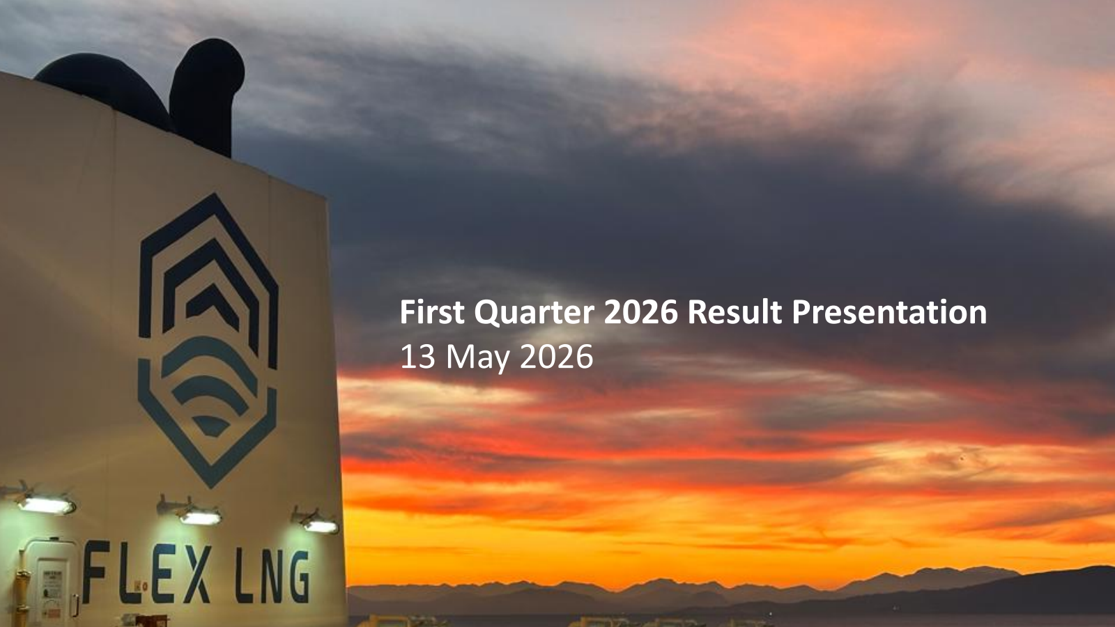 Flex LNG's Q1 2026 Slide Deck