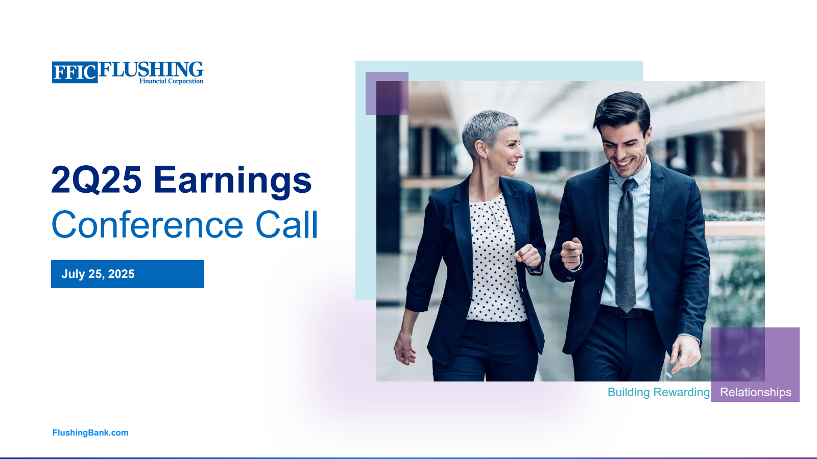 Flushing Financial's Q2 2025 Slide Deck