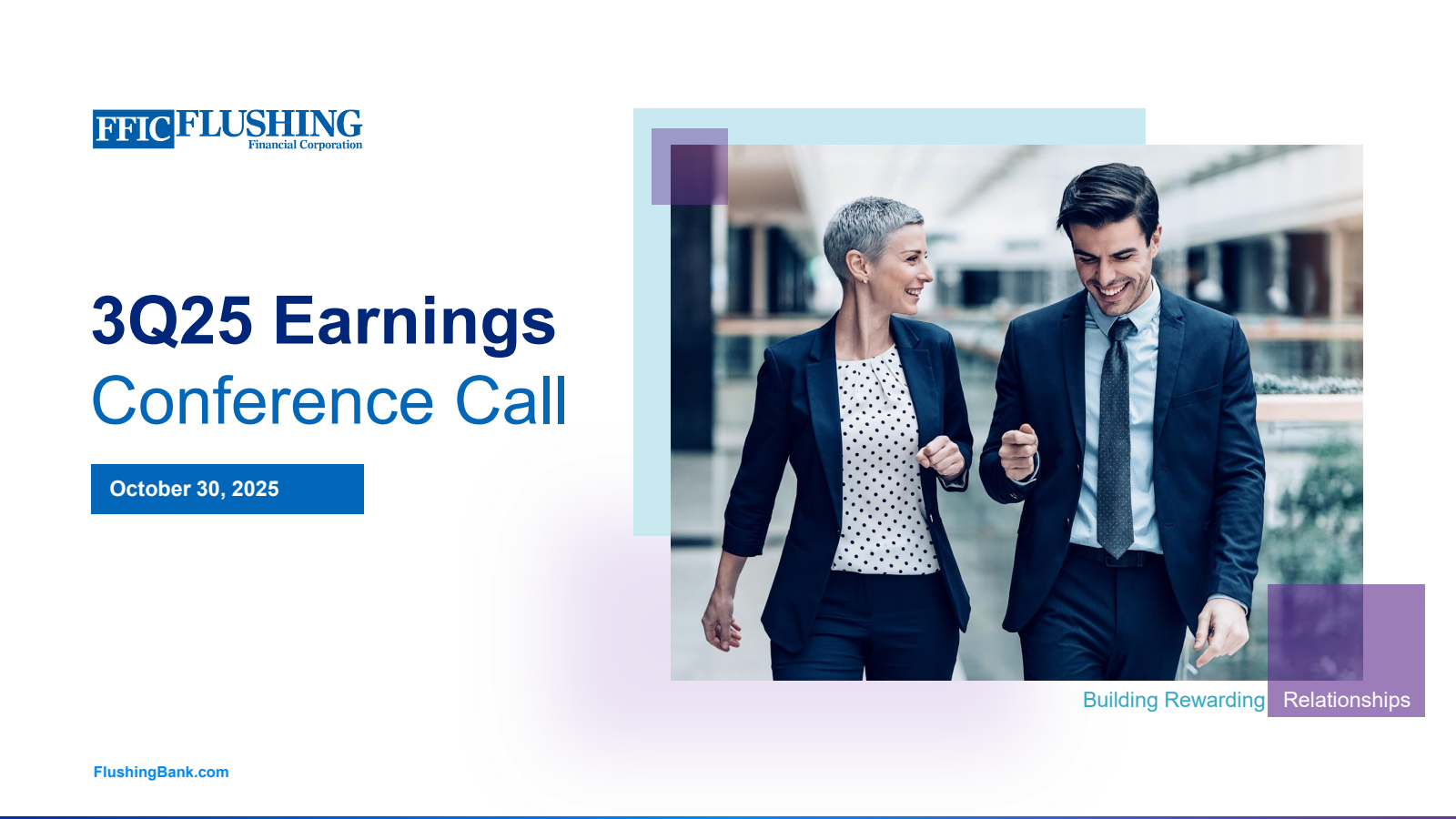 Flushing Financial's Q3 2025 Slide Deck