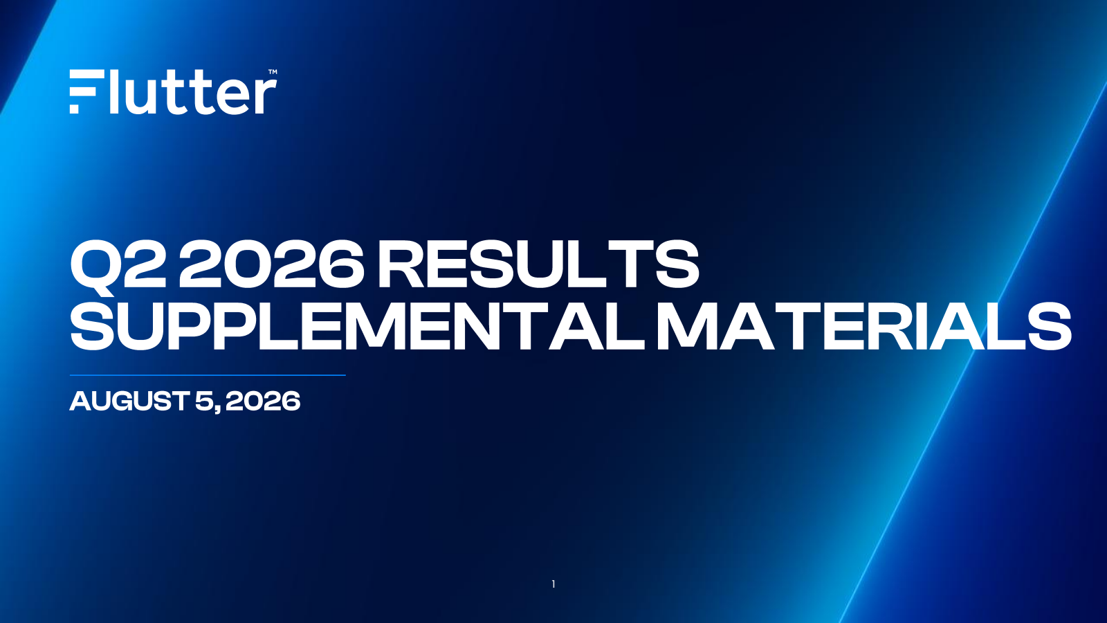 Flutter Entertainment's Q2 2026 Slide Deck