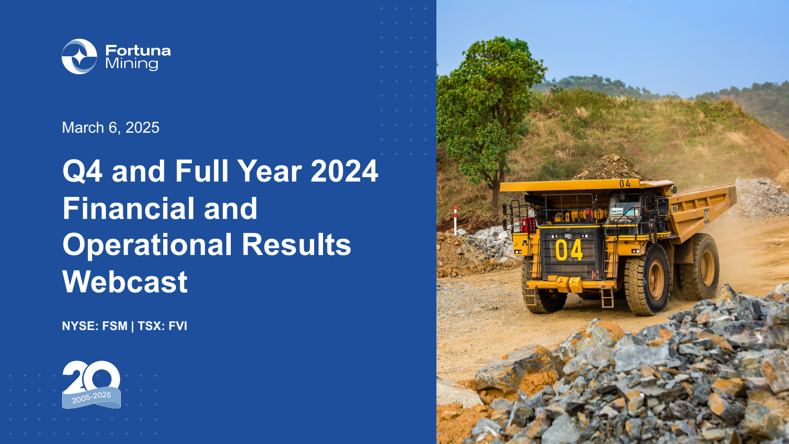 Fortuna Silver Mines' Q4 2024 Slide Deck