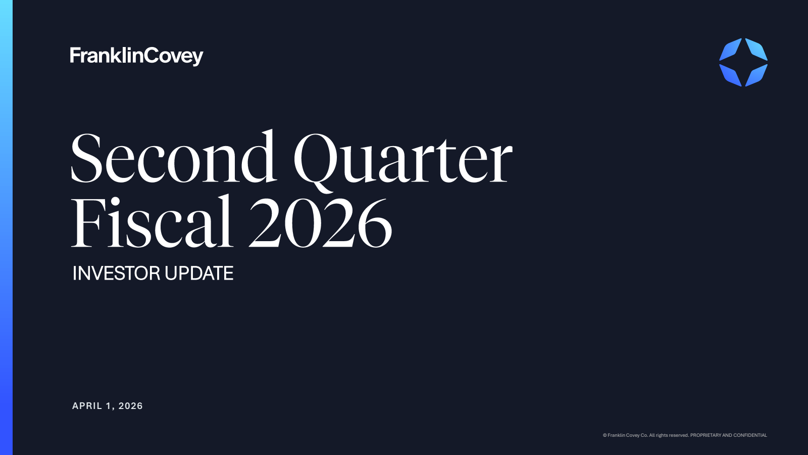 Franklin Covey's Q2 2026 Slide Deck
