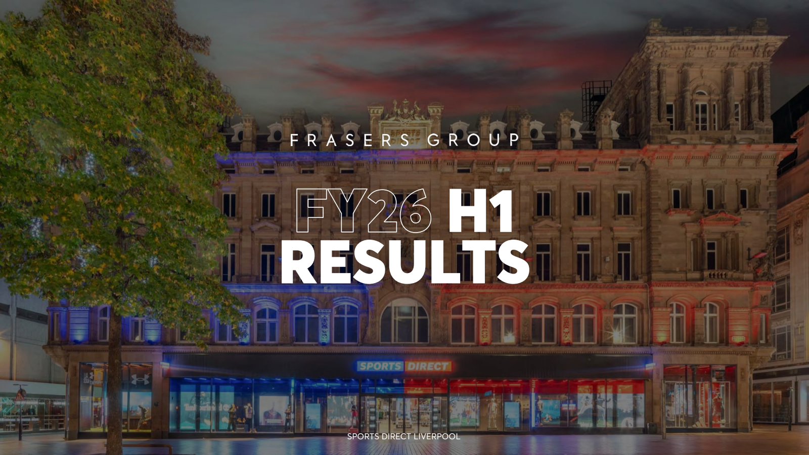 Frasers Group's H1 2026 Slide Deck