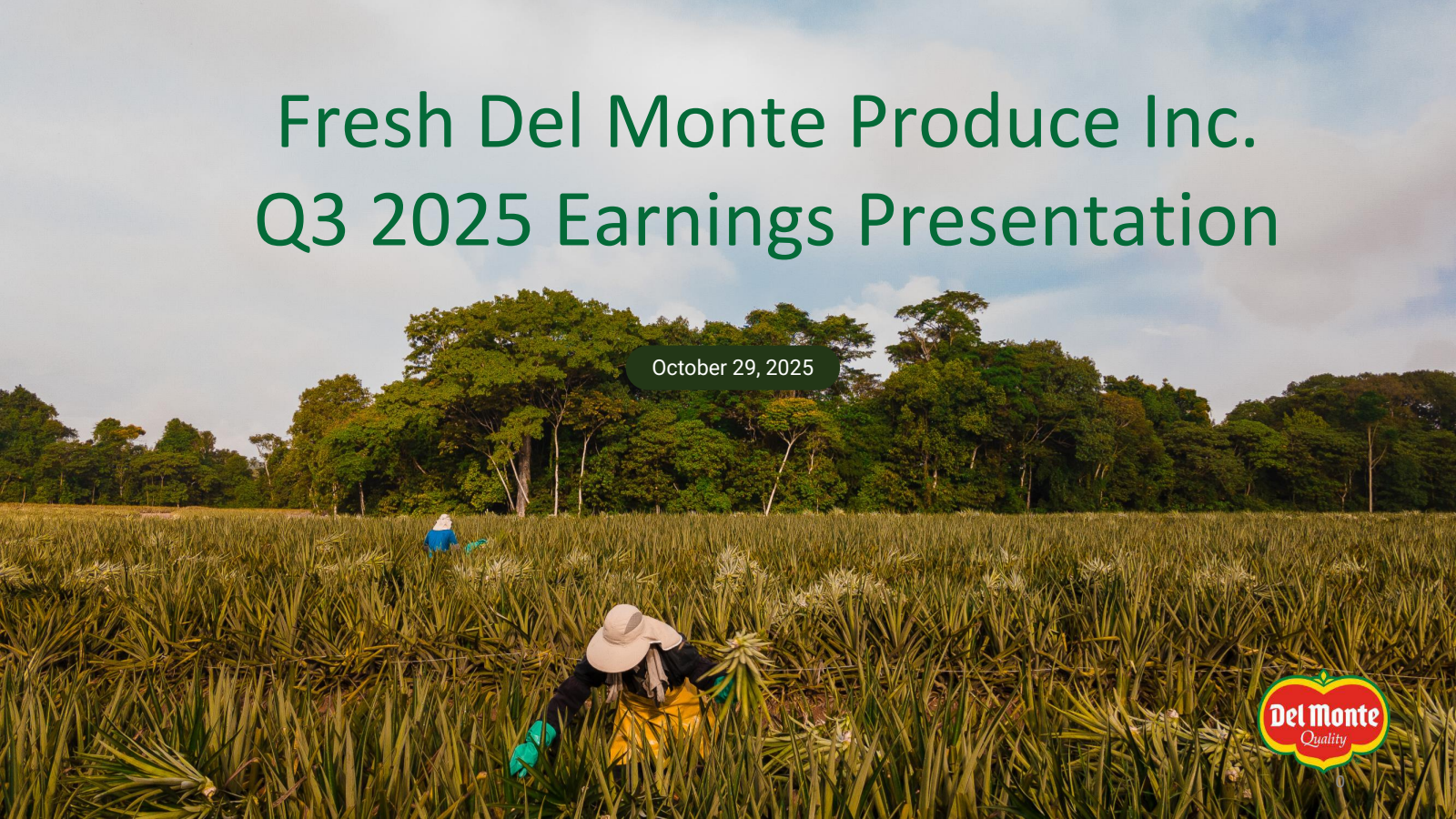Fresh Del Monte Produce's Q3 2025 Slide Deck