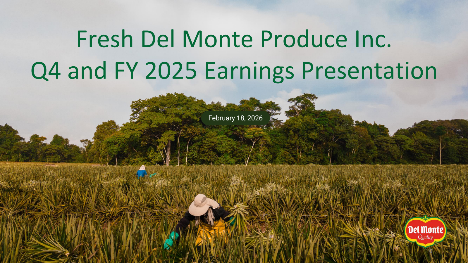 Fresh Del Monte Produce's Q4 2025 Slide Deck