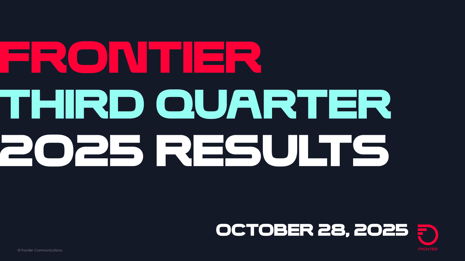 Frontier Communications Parent's Q3 2025 Slide Deck