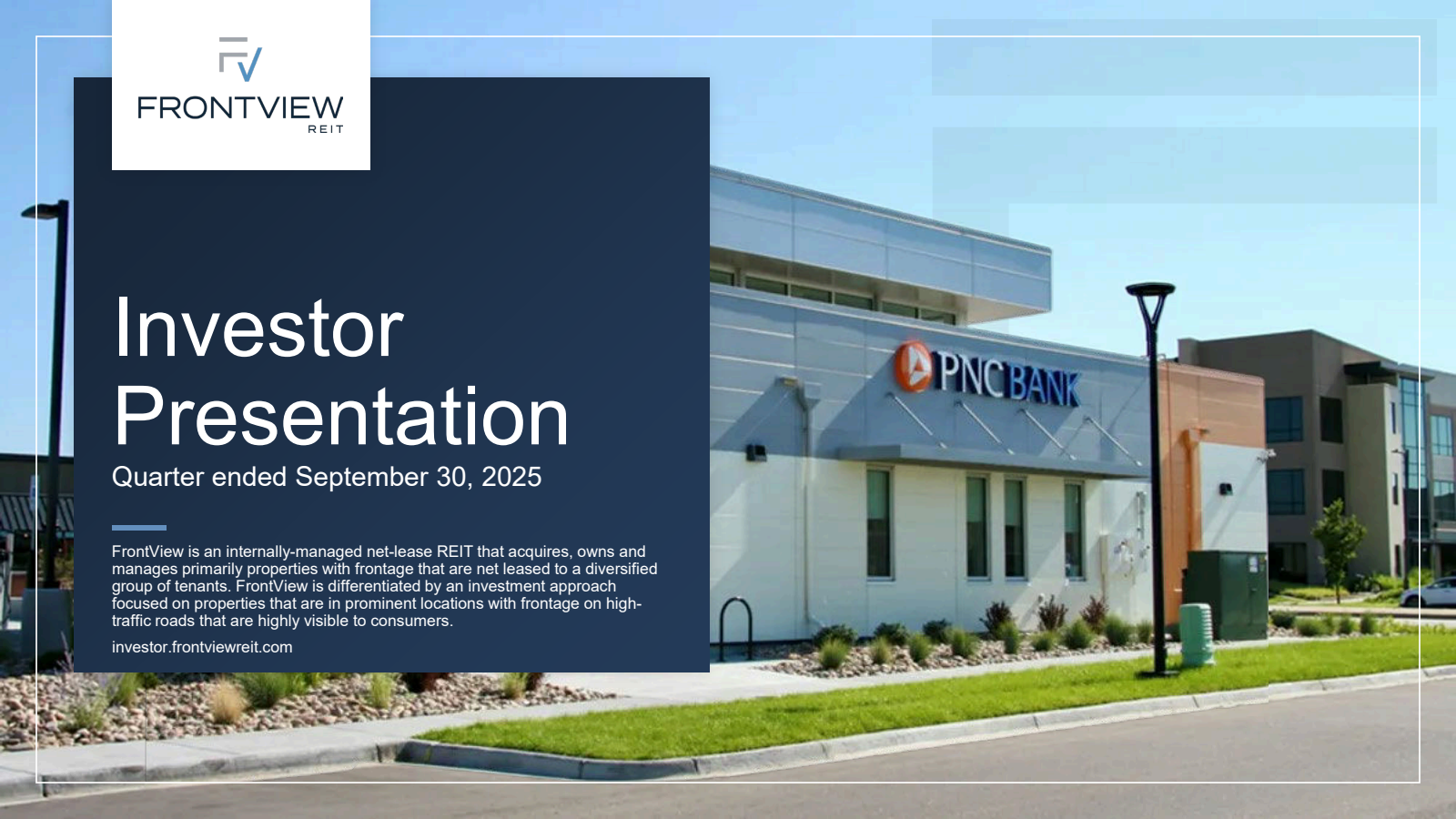 FrontView REIT's Q3 2025 Slide Deck