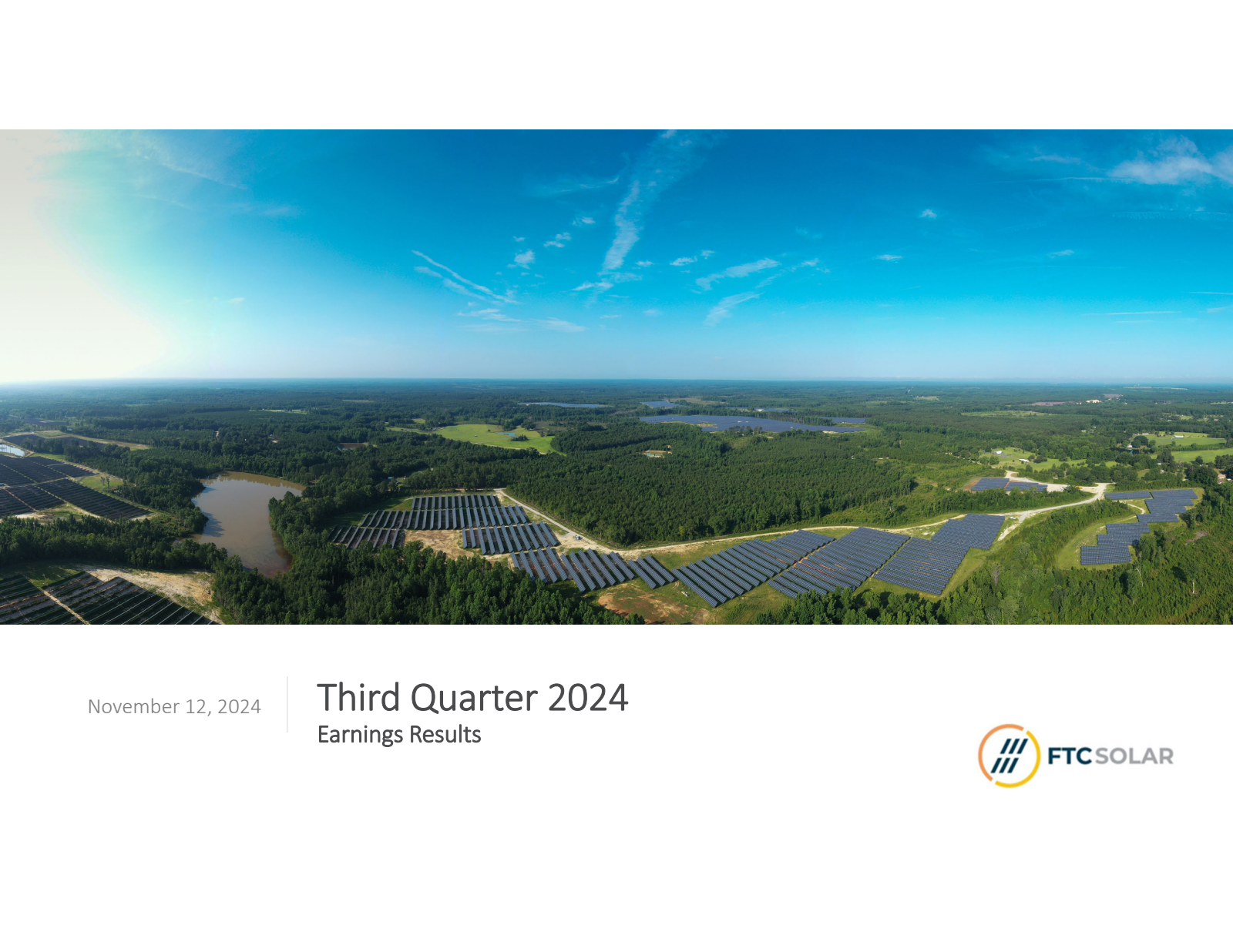 FTC Solar's Q3 2024 Slide Deck