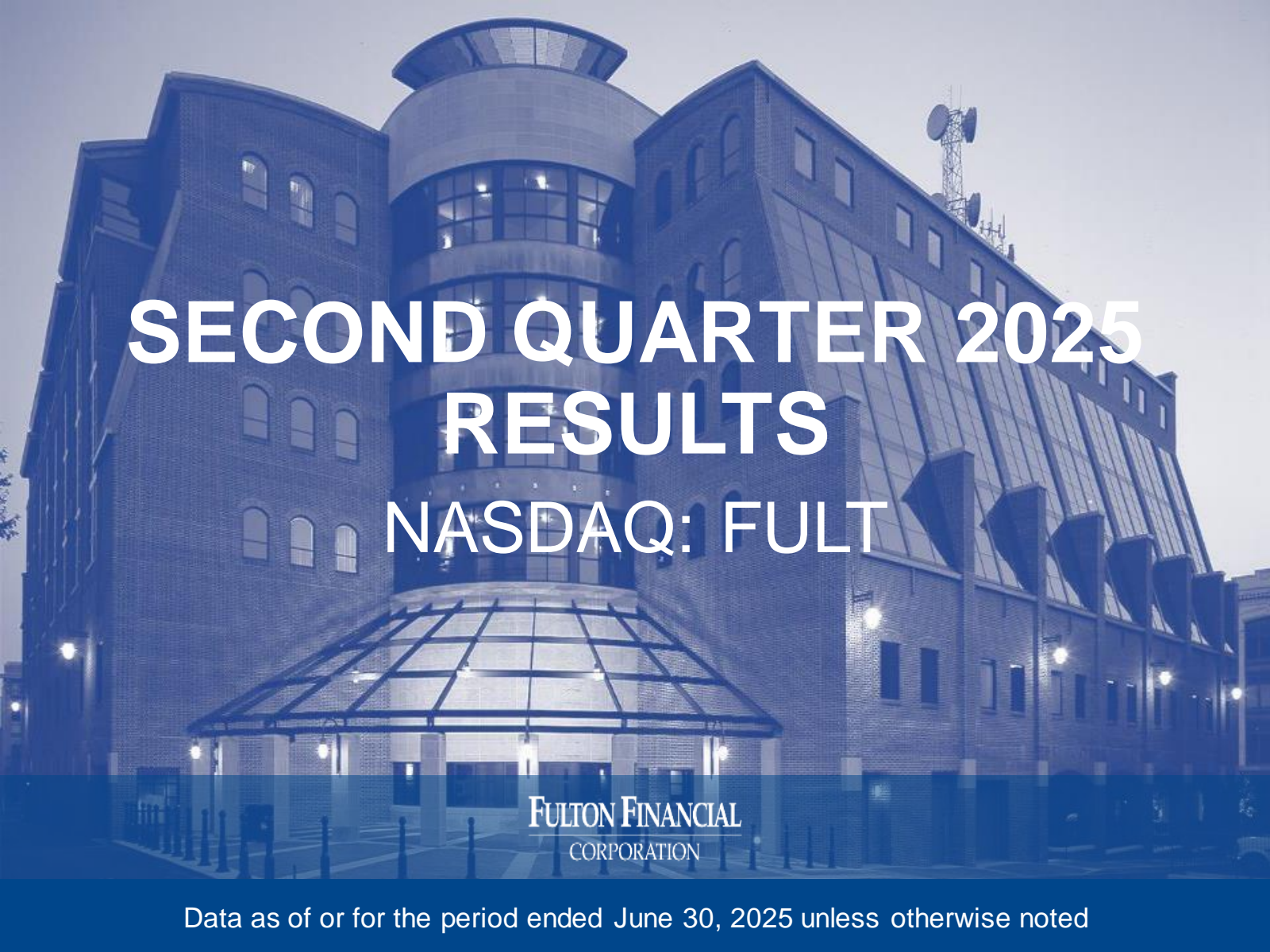 Fulton Financial's Q2 2025 Slide Deck