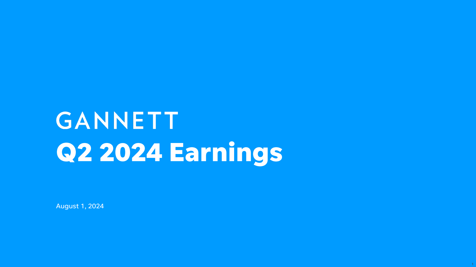 Gannett's Q2 2024 Slide Deck