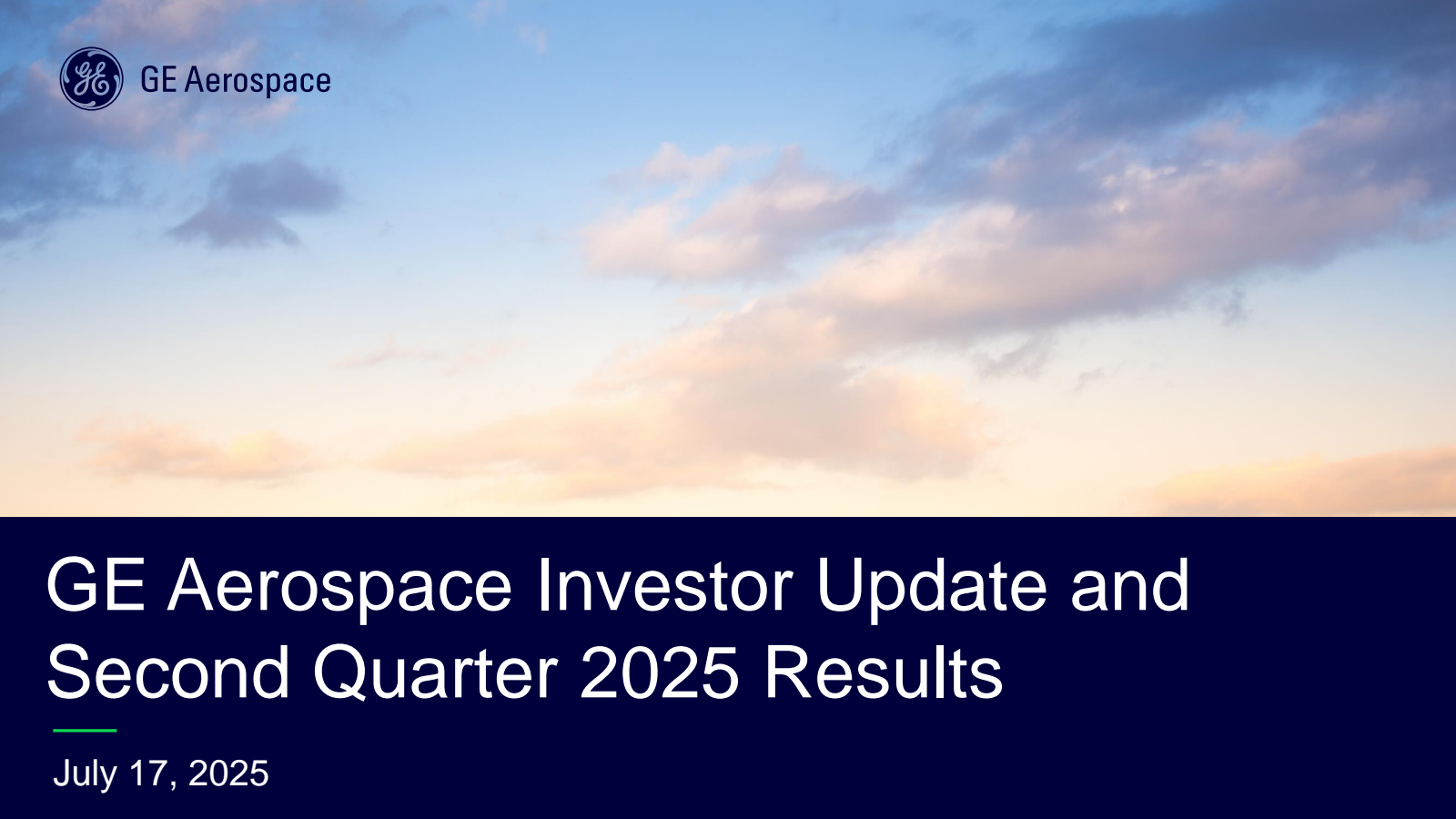 GE Aerospace's Q2 2025 Slide Deck