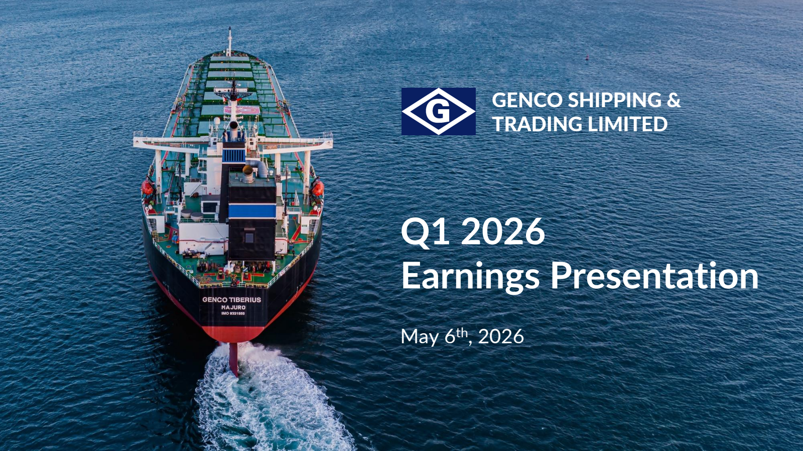 Genco Shipping & Trading's Q1 2026 Slide Deck