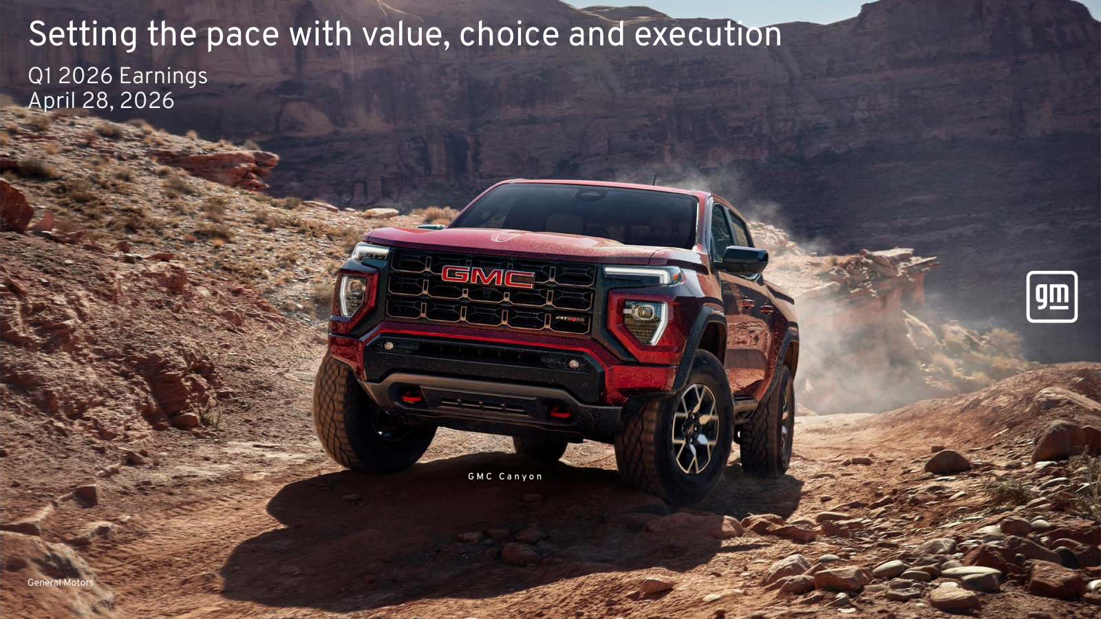 General Motors' Q1 2026 Slide Deck