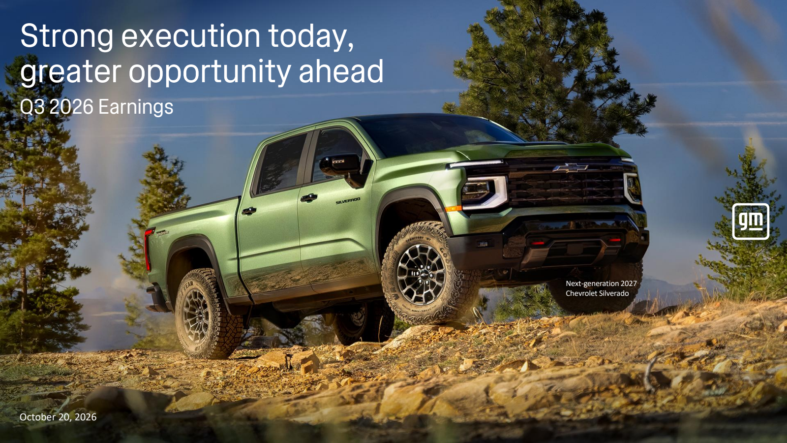 General Motors' Q3 2026 Slide Deck