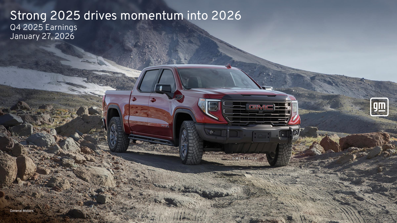 General Motors' Q4 2025 Slide Deck