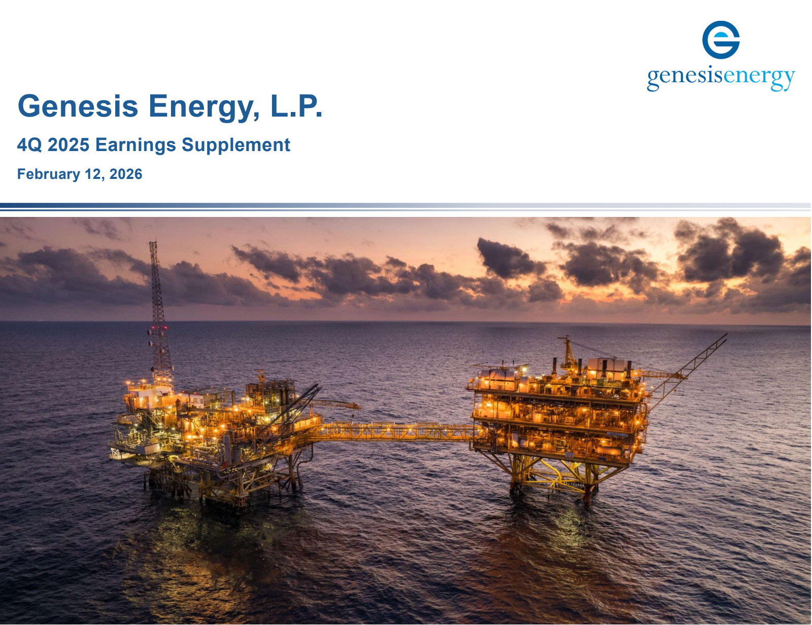 Genesis Energy's Q4 2025 Slide Deck