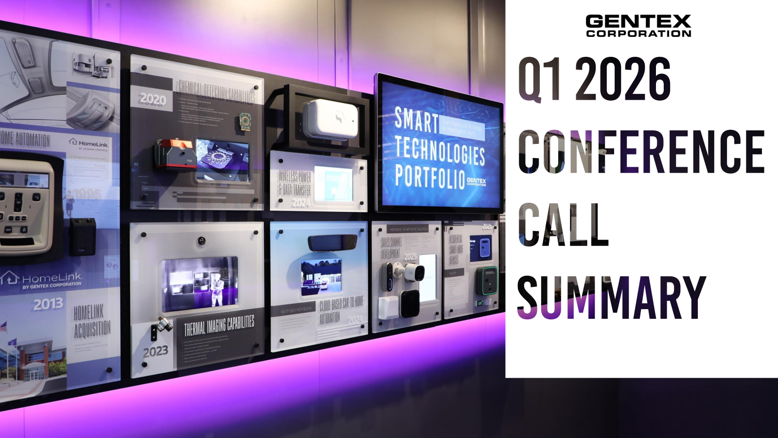 Gentex's Q1 2026 Slide Deck