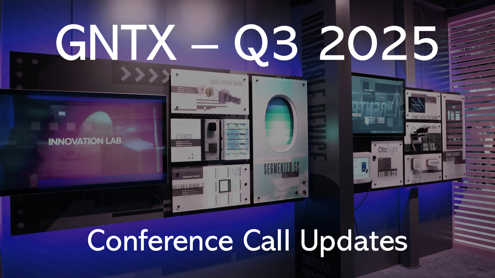 Gentex's Q3 2025 Slide Deck