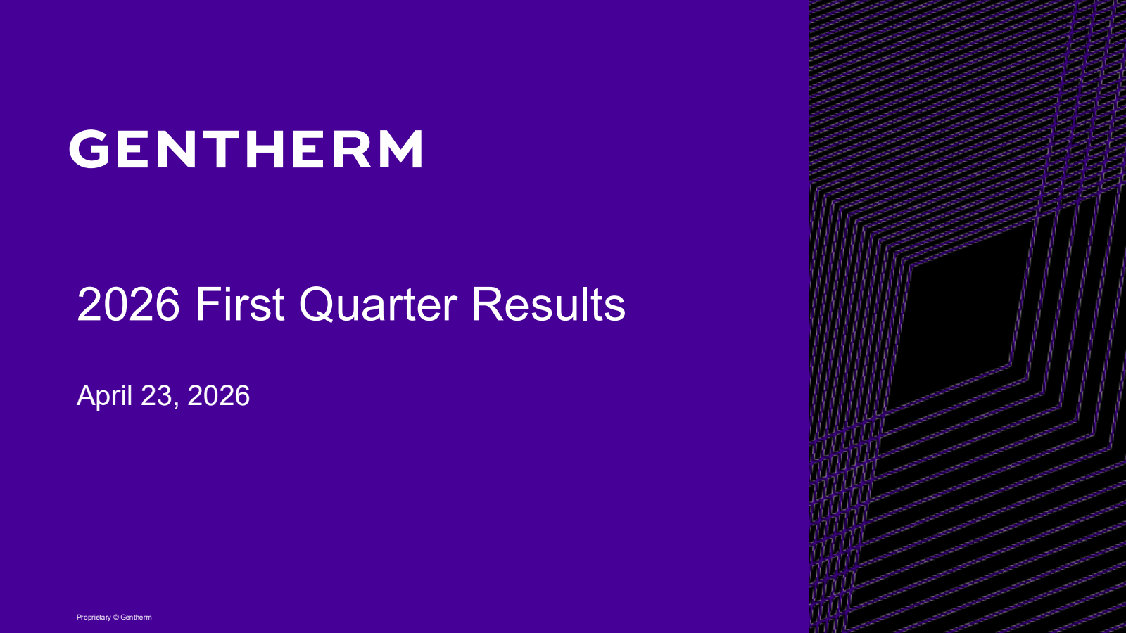 Gentherm's Q1 2026 Slide Deck