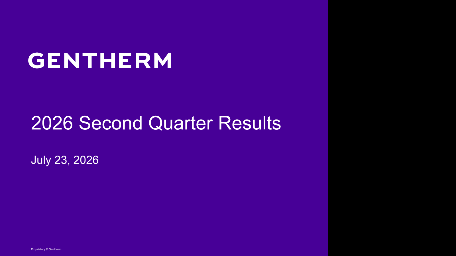 Gentherm's Q2 2026 Slide Deck