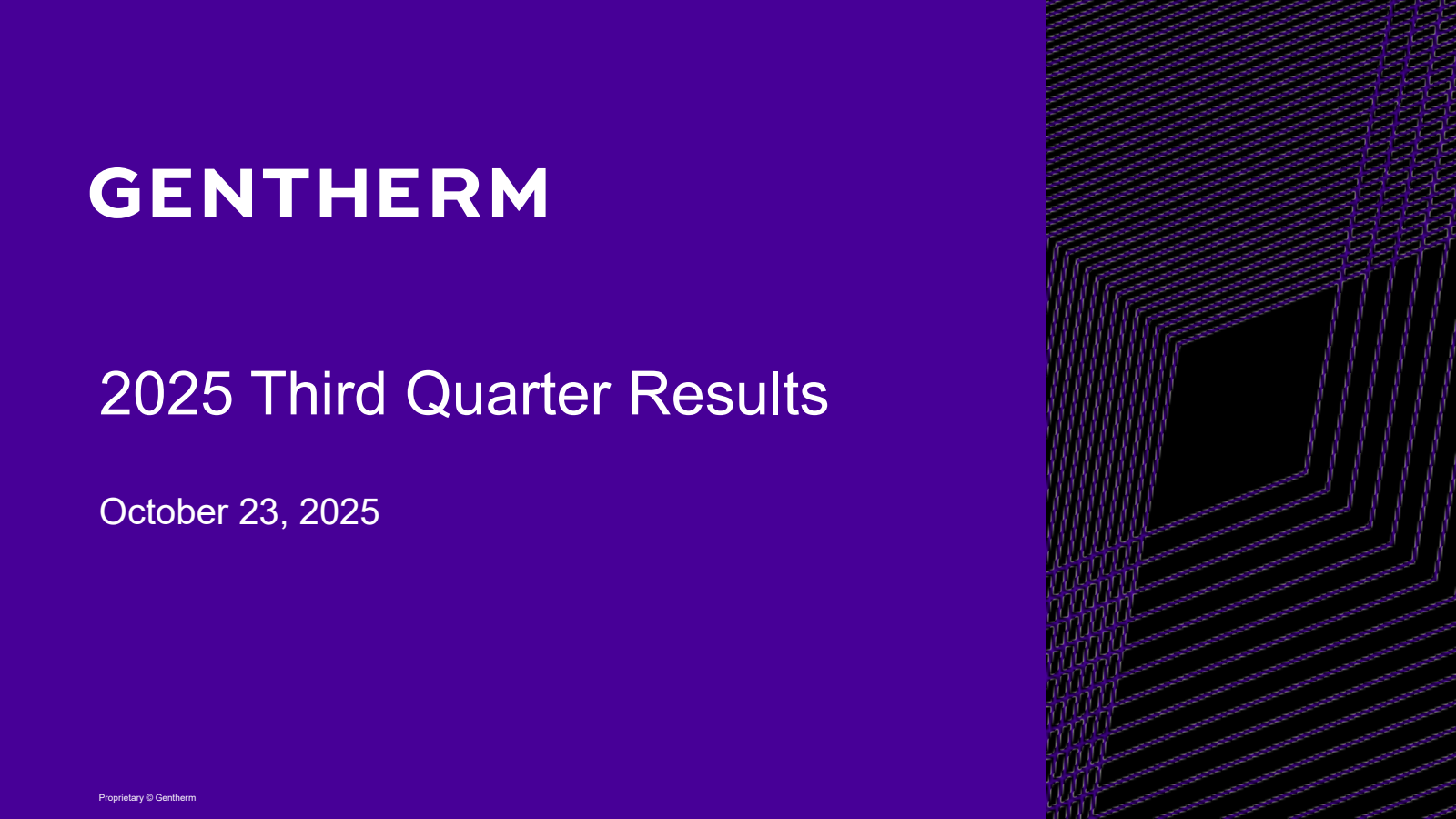 Gentherm's Q3 2025 Slide Deck