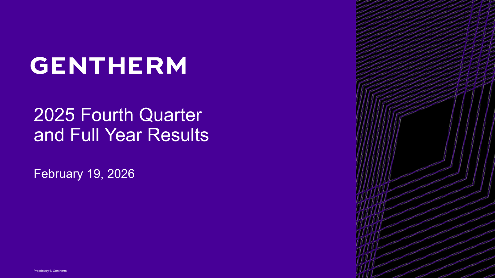 Gentherm's Q4 2025 Slide Deck