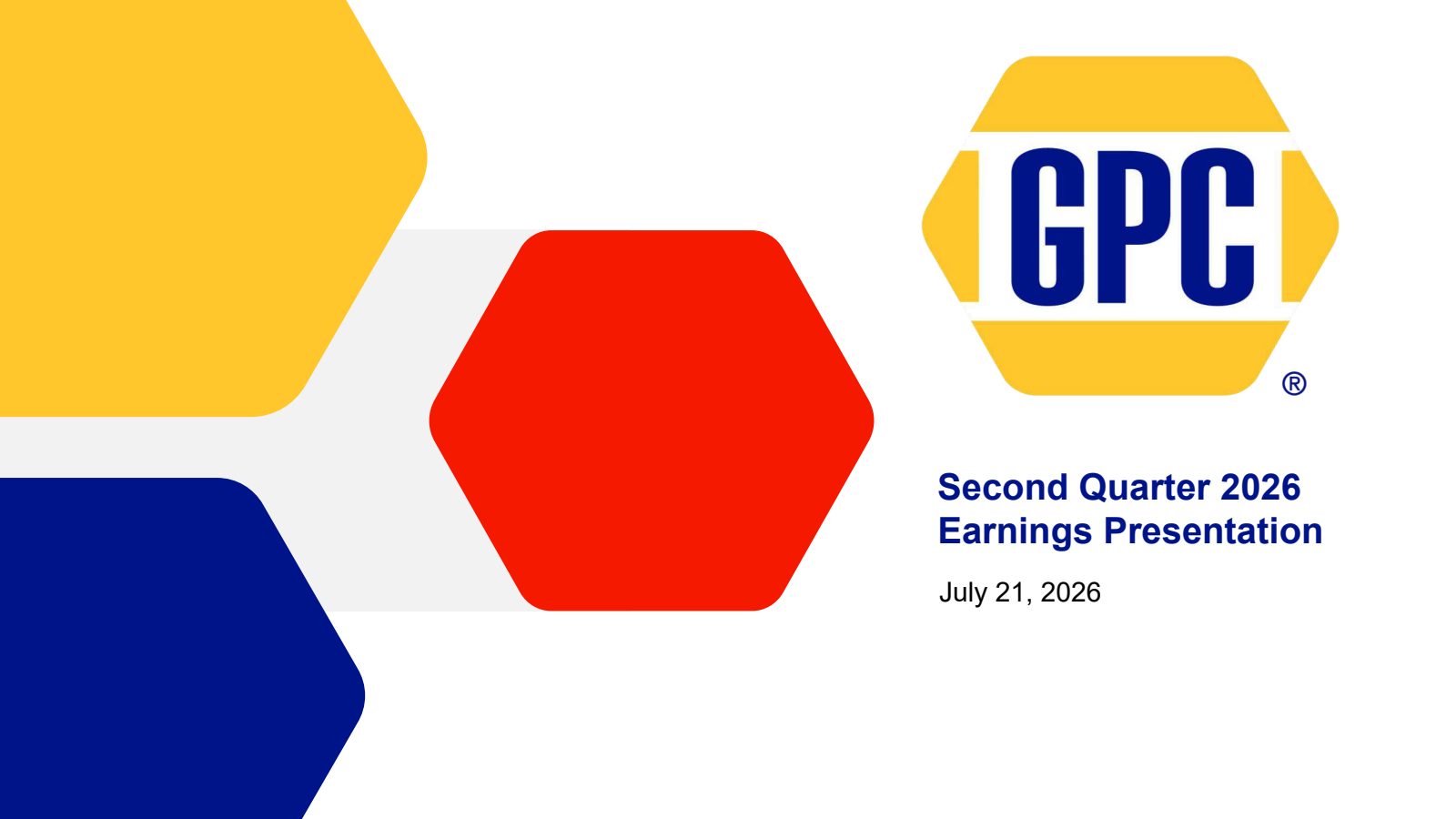 Genuine Parts' Q2 2026 Slide Deck