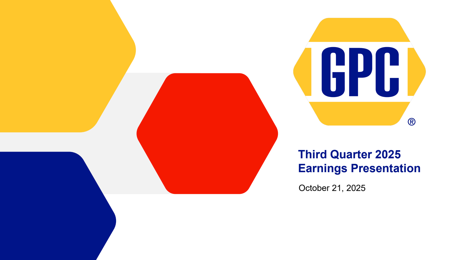 Genuine Parts' Q3 2025 Slide Deck