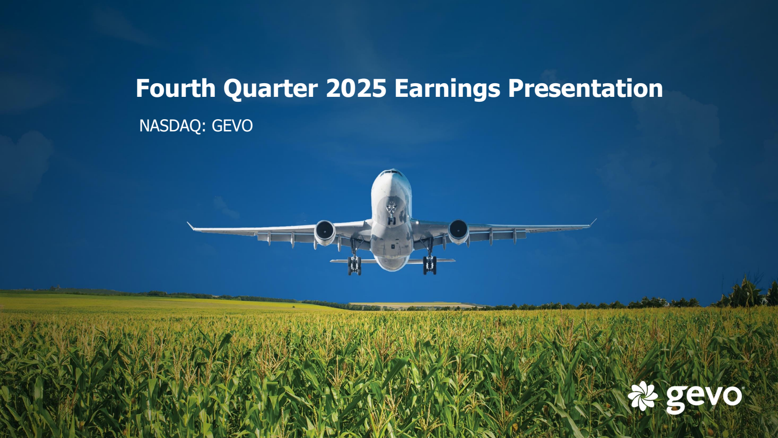 Gevo's Q4 2025 Slide Deck