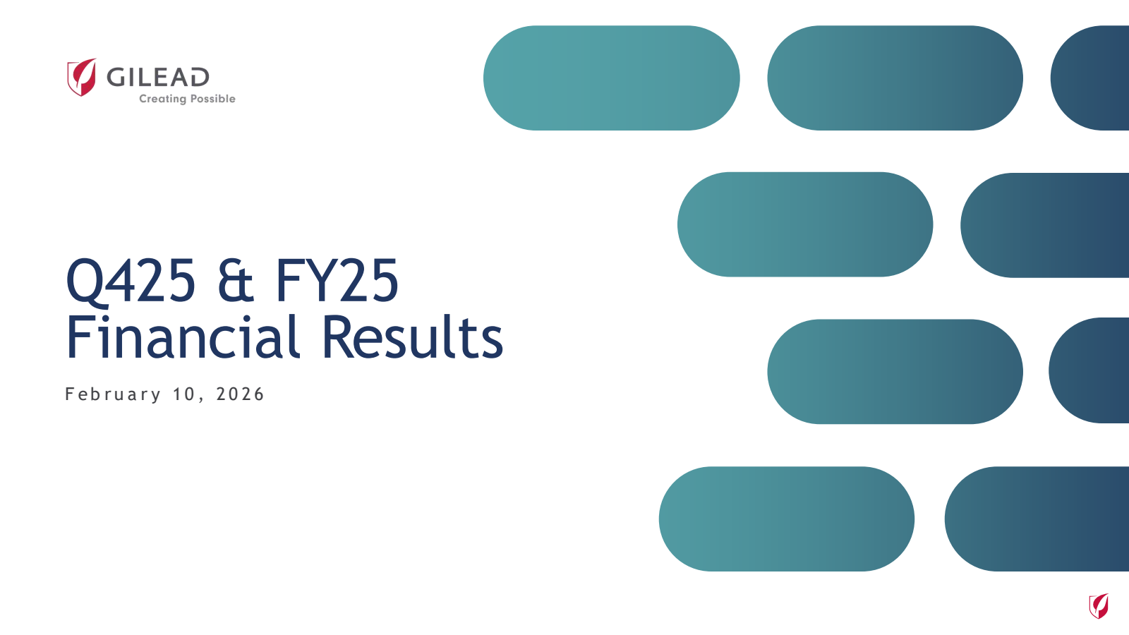 Gilead Sciences' Q4 2025 Slide Deck