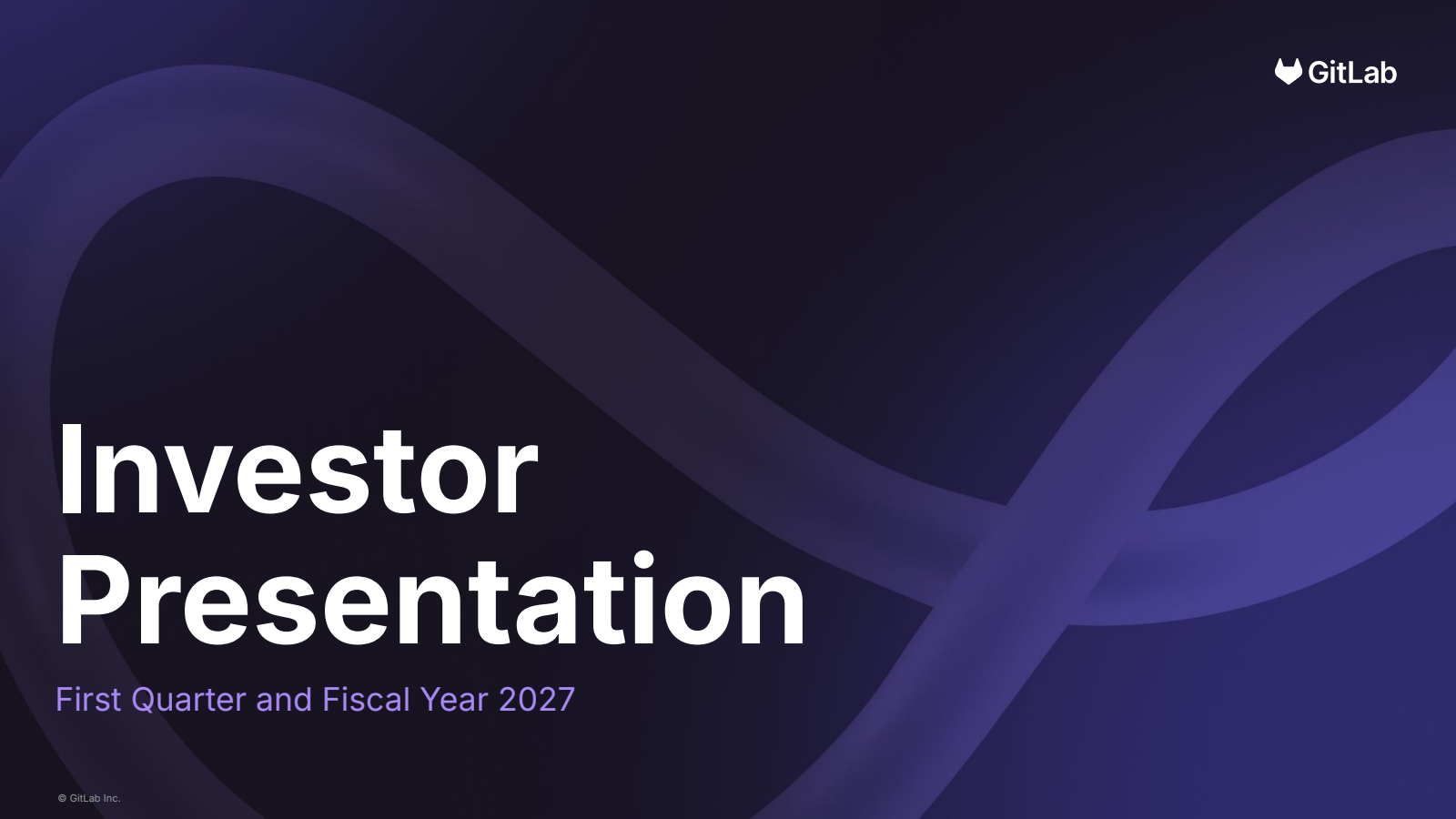 GitLab's Q1 2027 Slide Deck