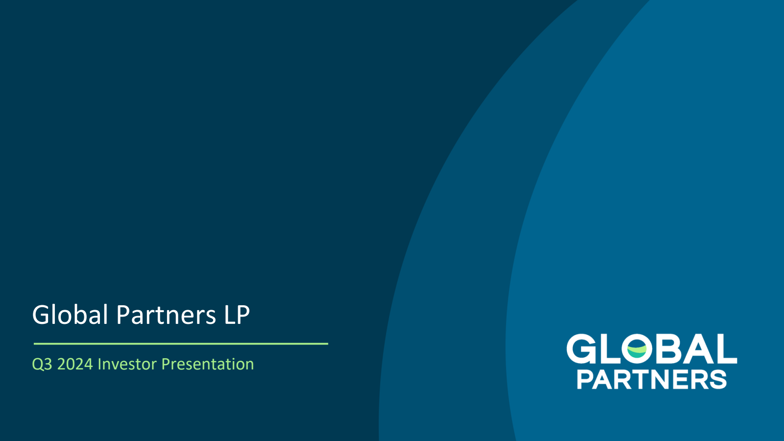 Global Partners' Q3 2024 Slide Deck