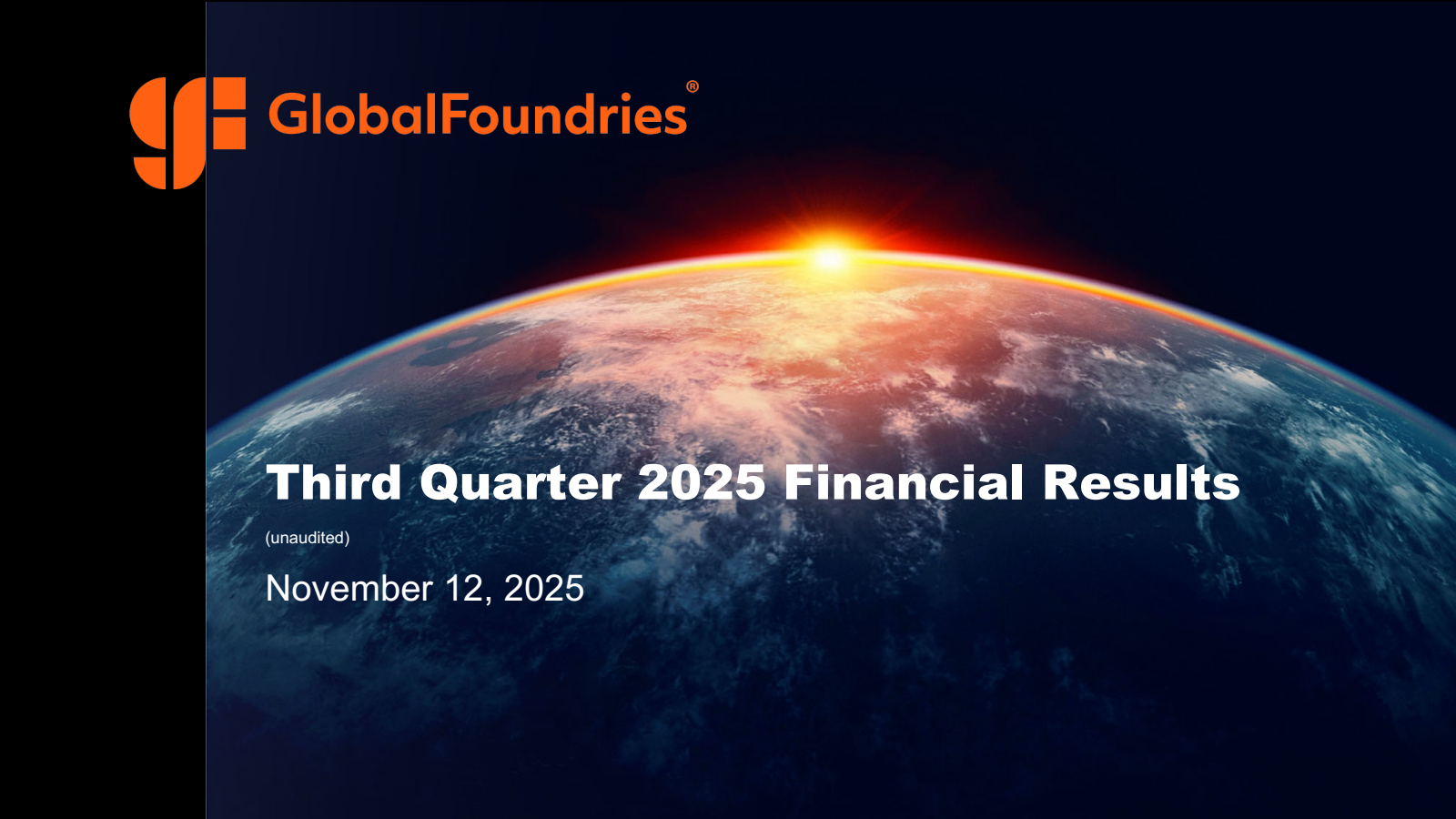 GlobalFoundries' Q3 2025 Slide Deck
