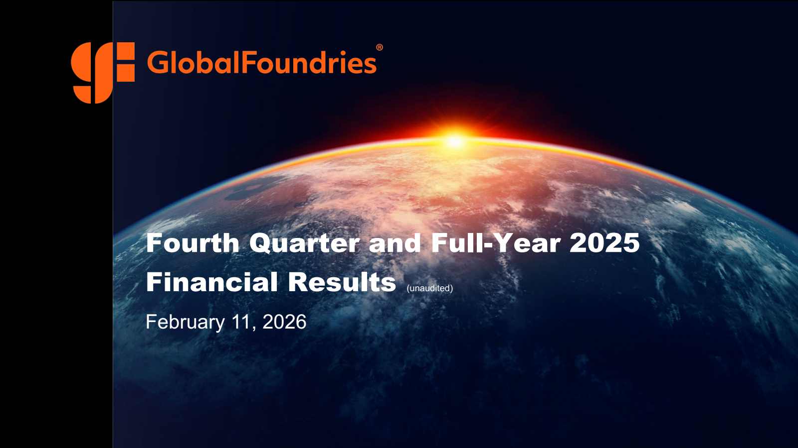 GlobalFoundries' Q4 2025 Slide Deck