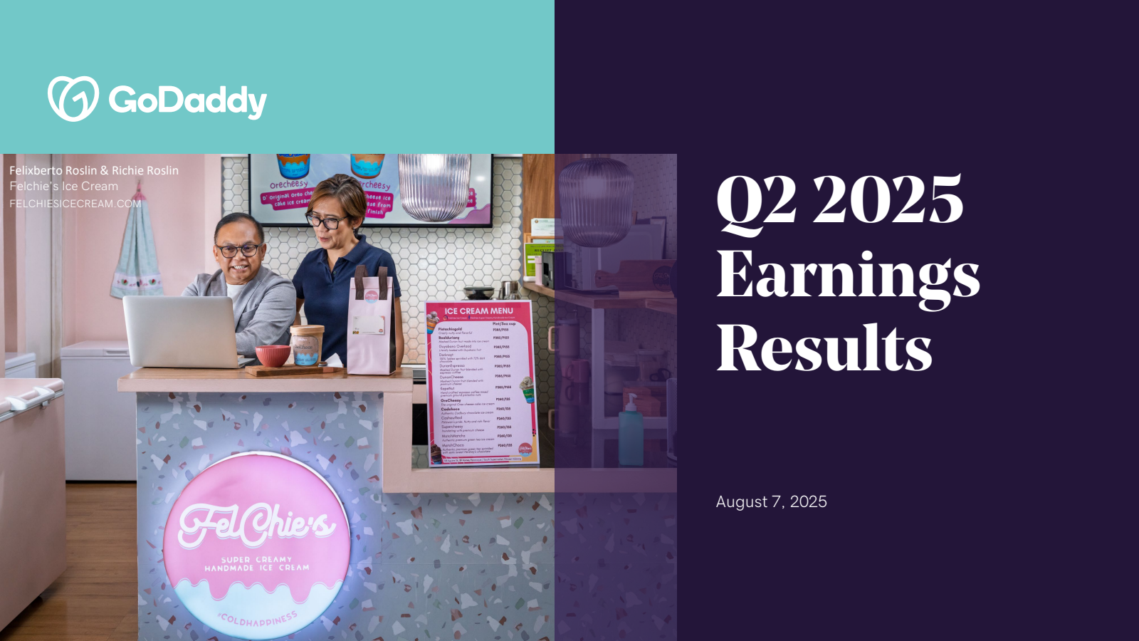 GoDaddy's Q2 2025 Slide Deck