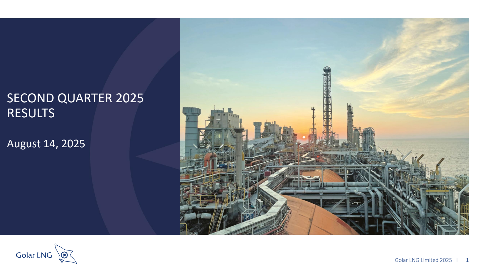 Golar LNG's Q2 2025 Slide Deck