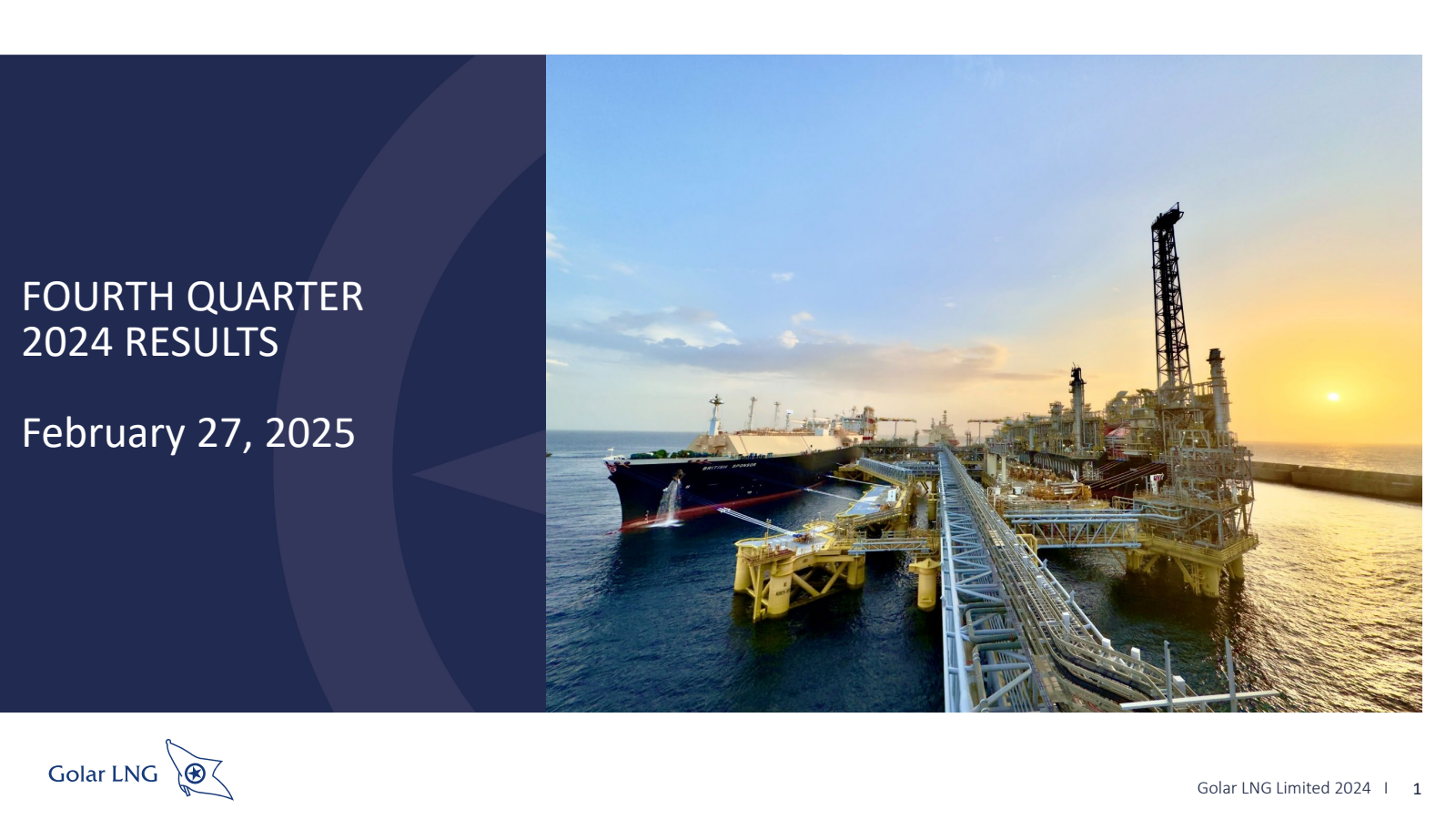 Golar LNG's Q4 2024 Slide Deck