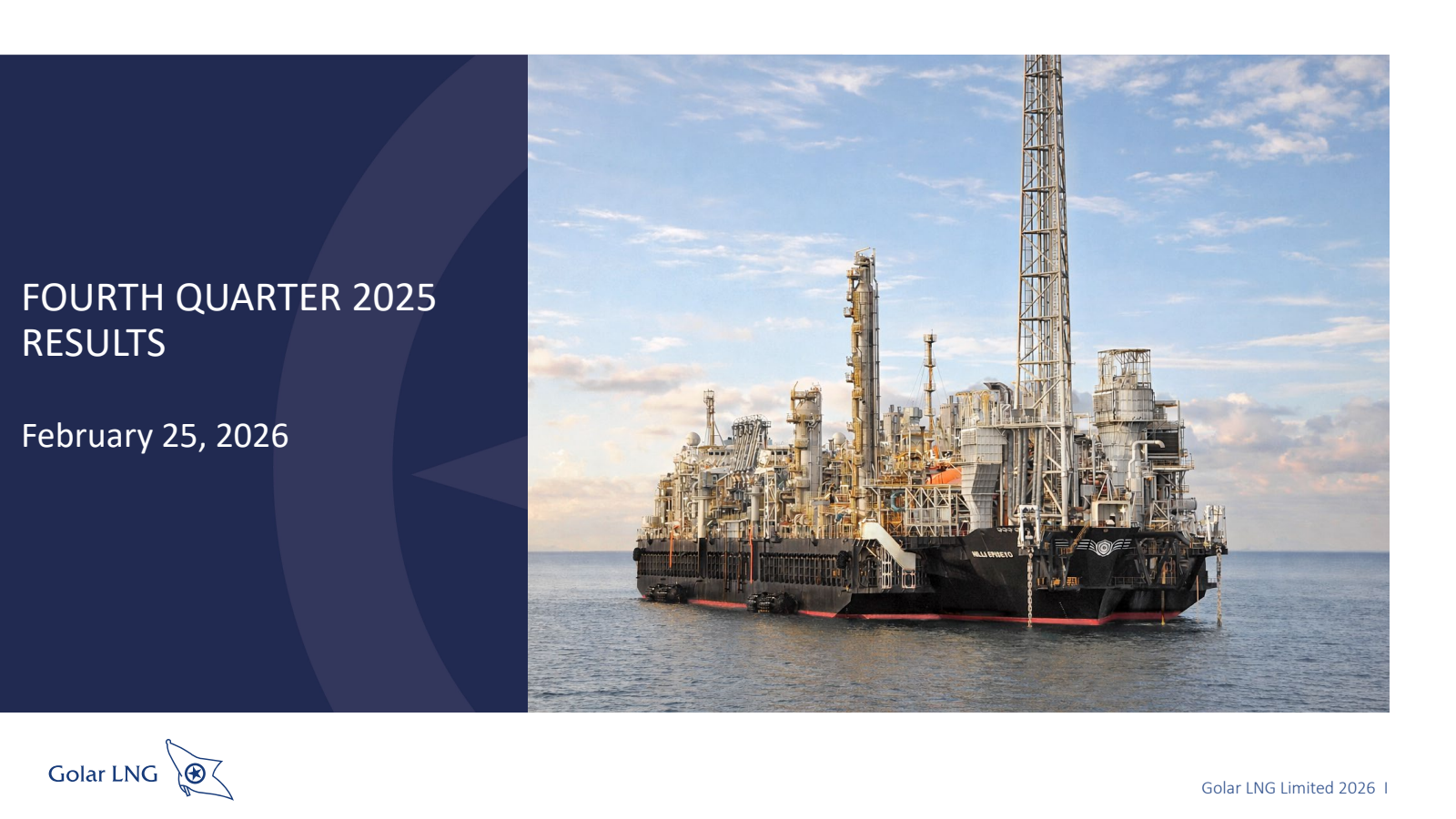 Golar LNG's Q4 2025 Slide Deck