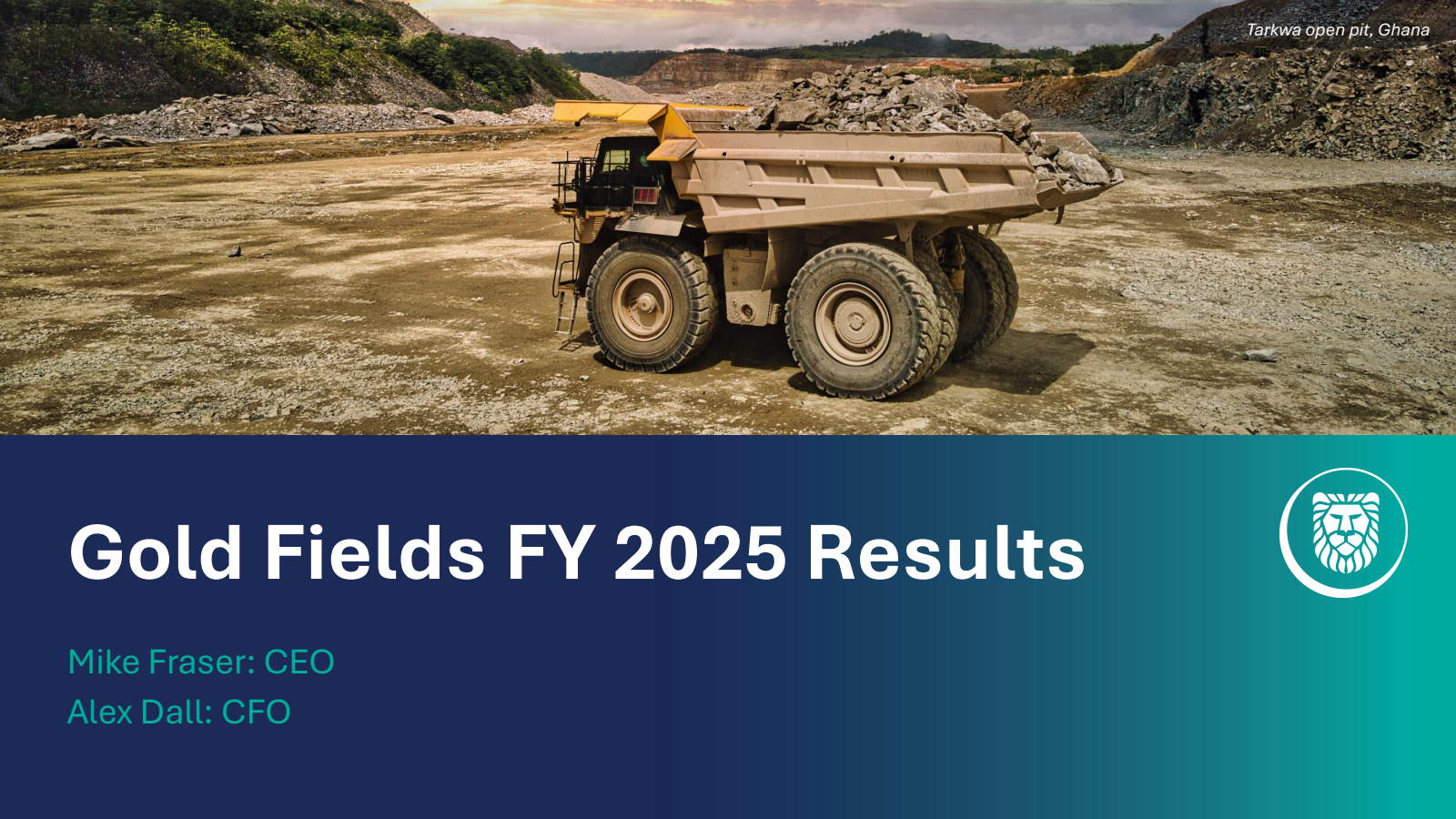 Gold Fields' H2 2025 Slide Deck