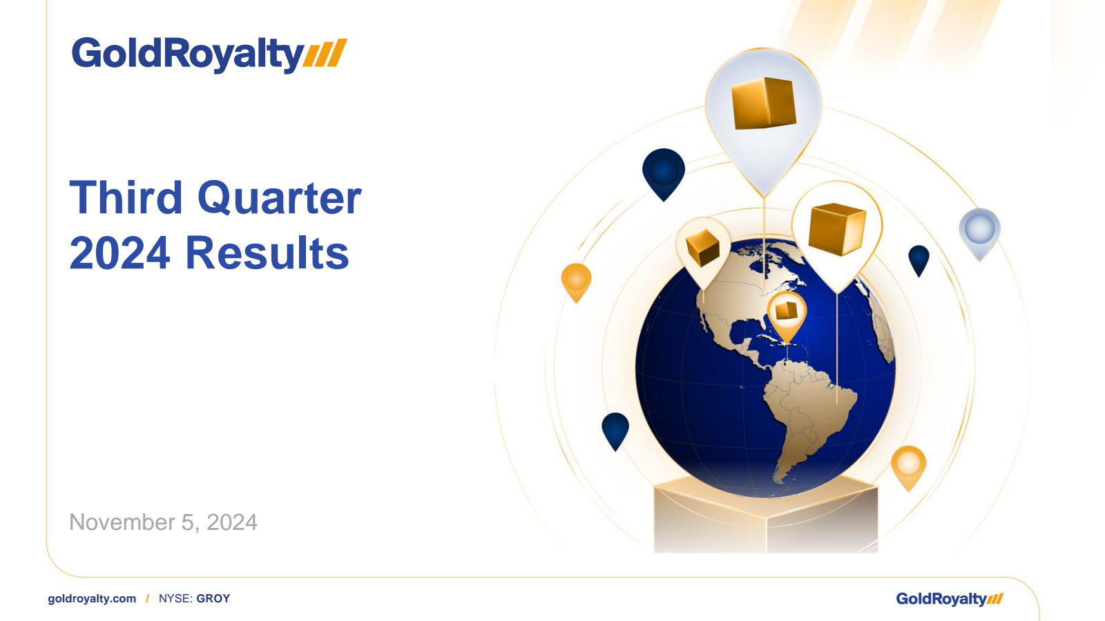 Gold Royalty's Q3 2024 Slide Deck
