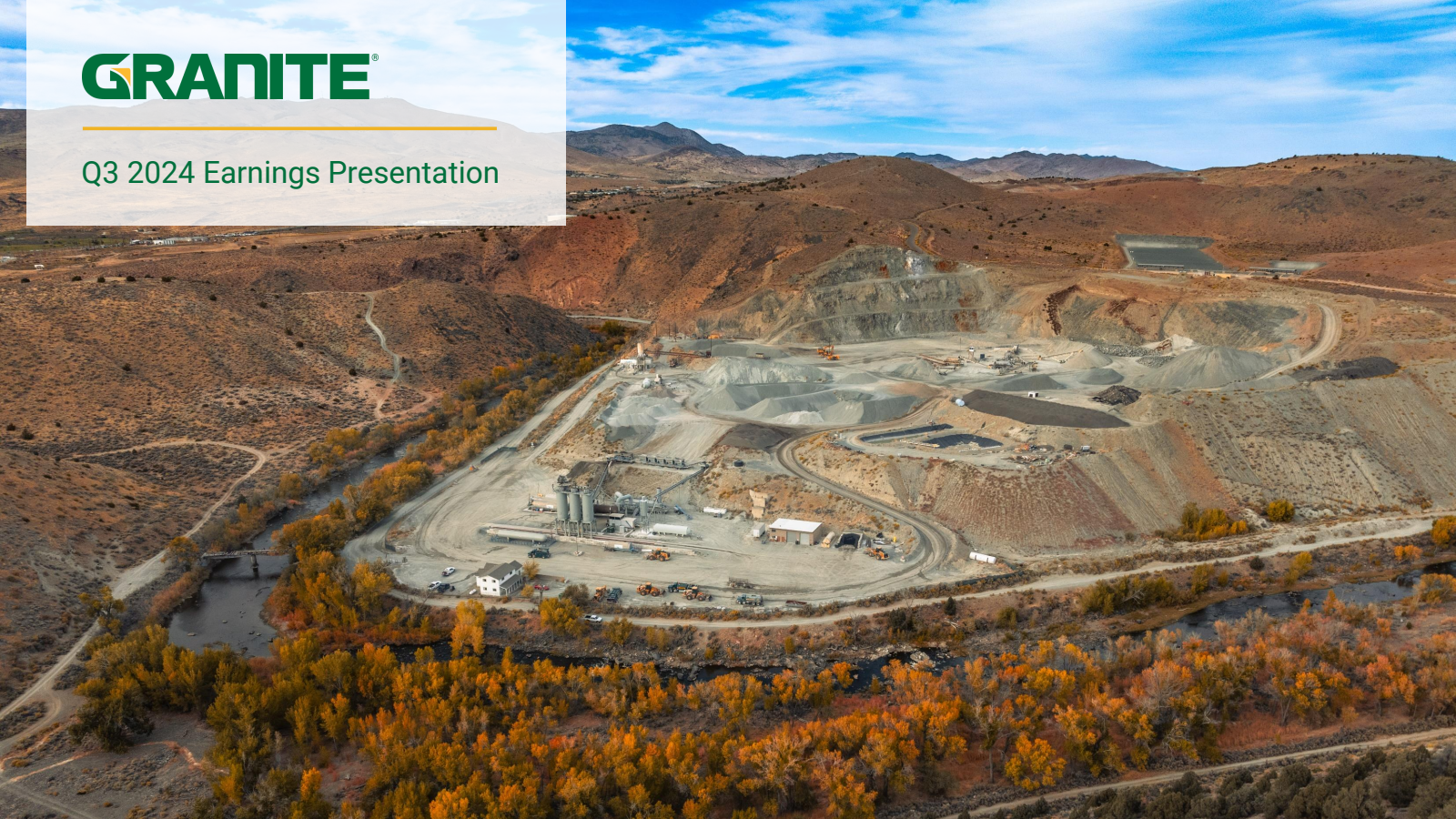 Granite Construction's Q3 2024 Slide Deck