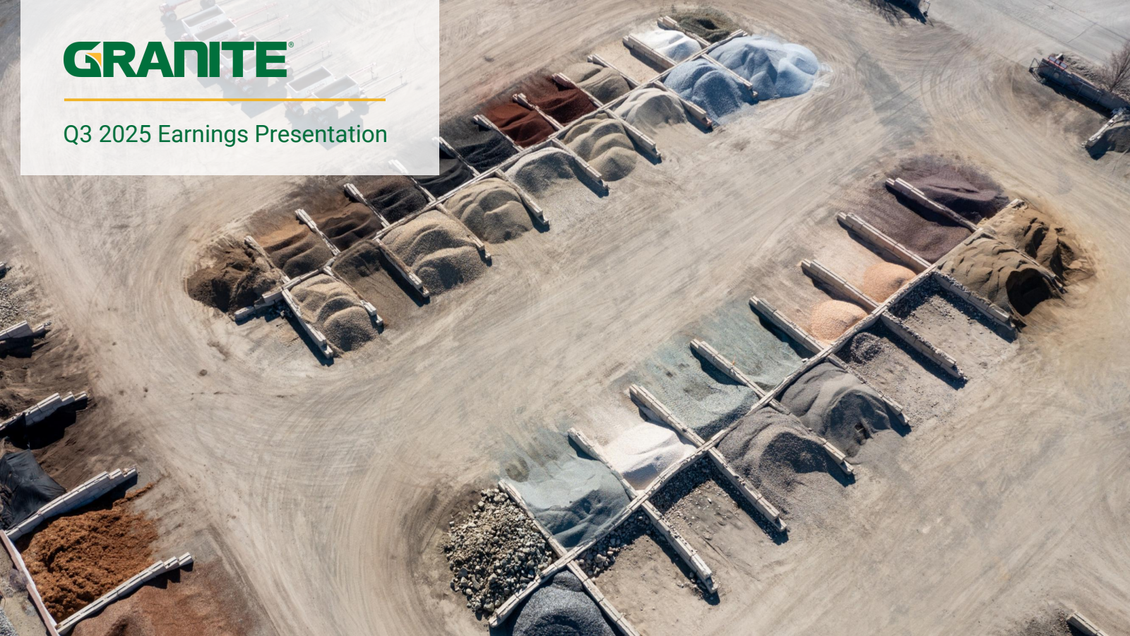 Granite Construction's Q3 2025 Slide Deck