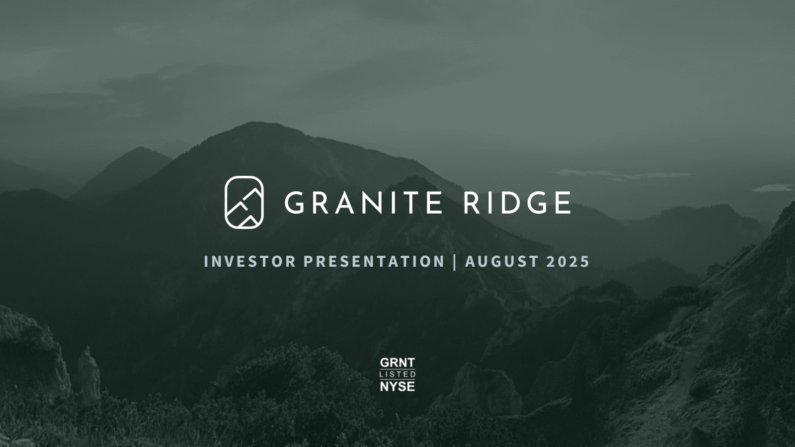 Granite Ridge Resources' Q2 2025 Slide Deck