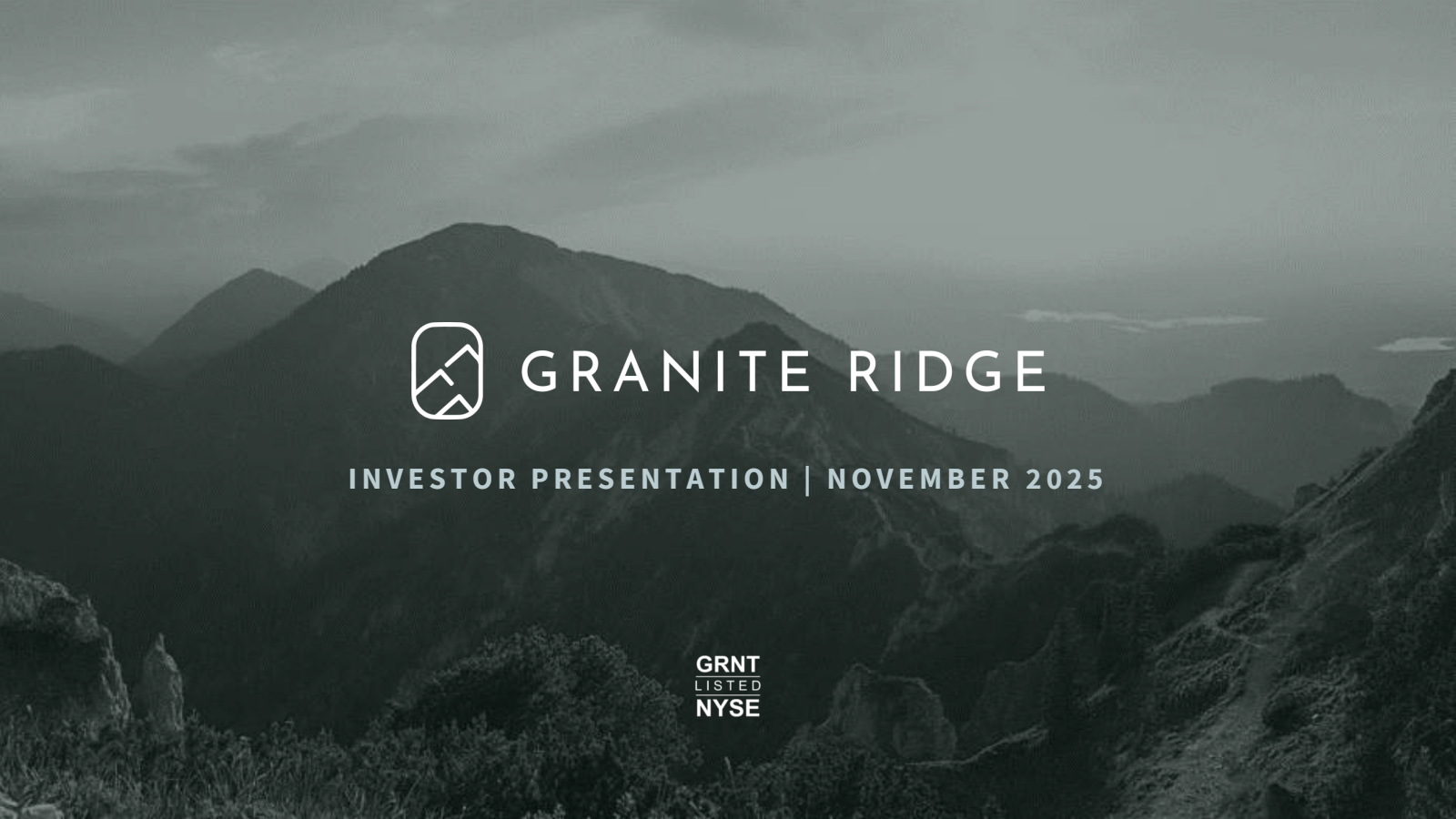 Granite Ridge Resources' Q3 2025 Slide Deck