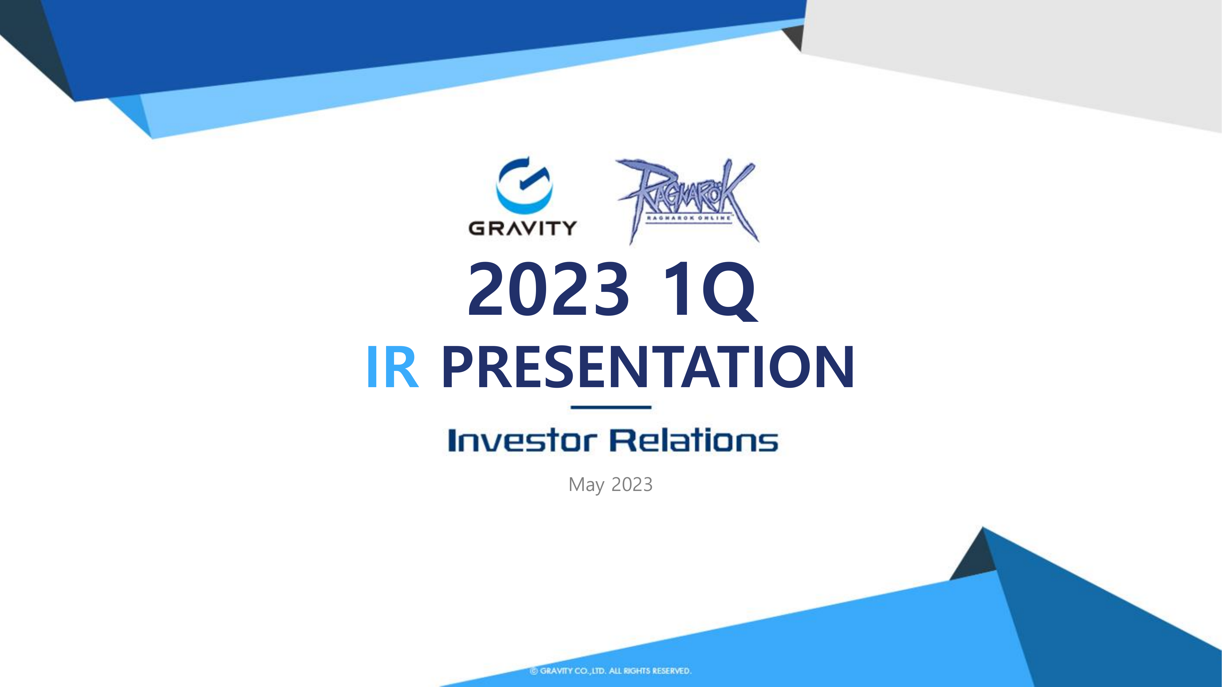 Gravity's Q1 2023 Slide Deck