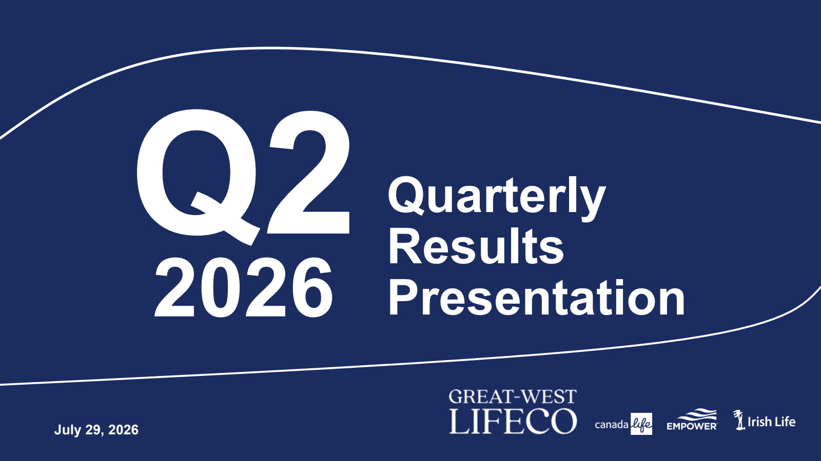 Great-West Lifeco's Q2 2026 Slide Deck