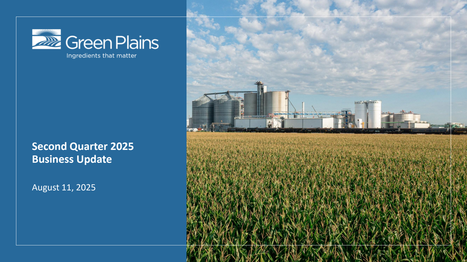 Green Plains' Q2 2025 Slide Deck