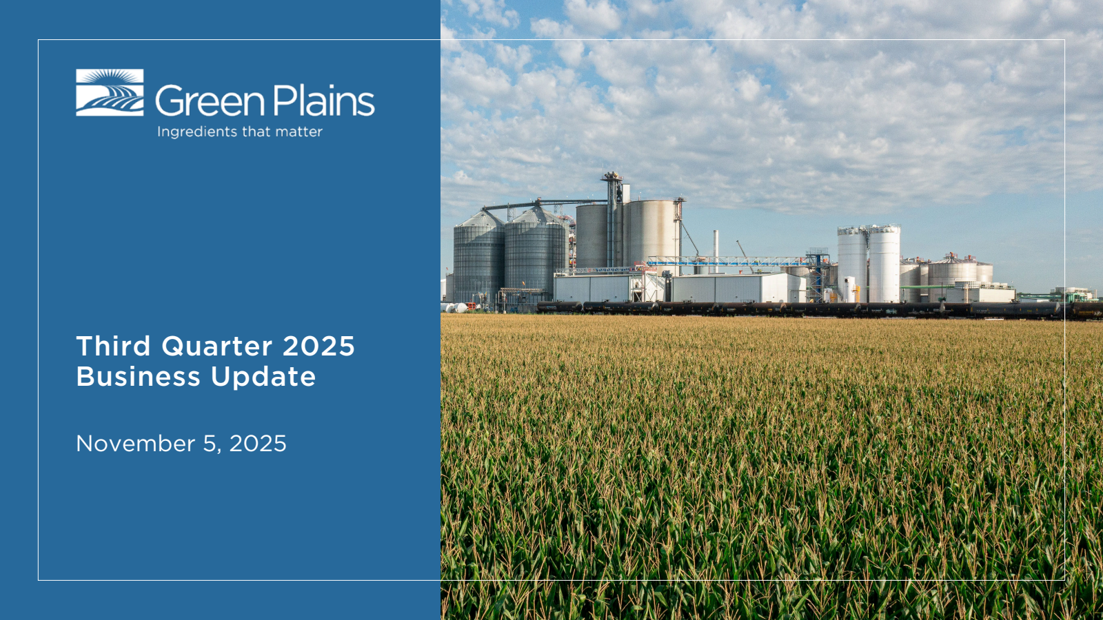 Green Plains' Q3 2025 Slide Deck