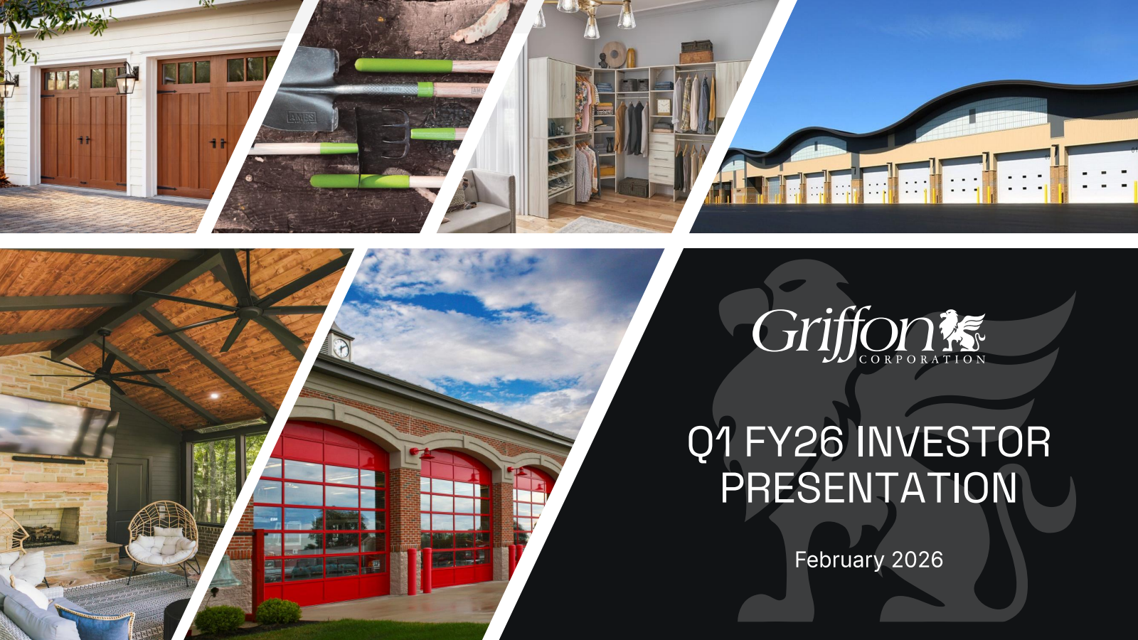 Griffon's Q1 2026 Slide Deck