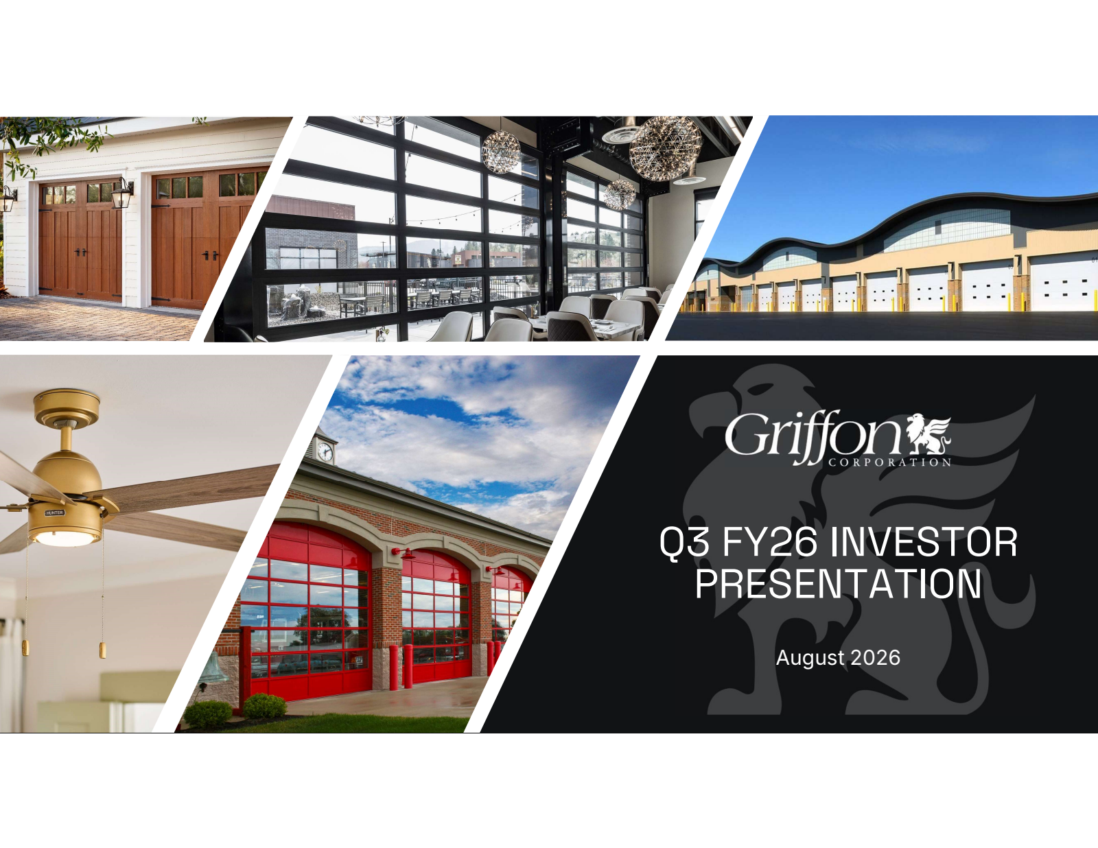 Griffon's Q3 2026 Slide Deck